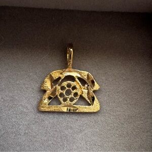 14K Elegant Phone Gold Pendant